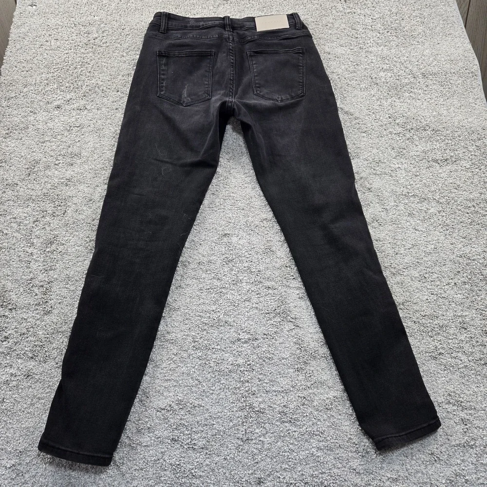Young LA Jeans Mens 32x32 tailored slim black distressed‎